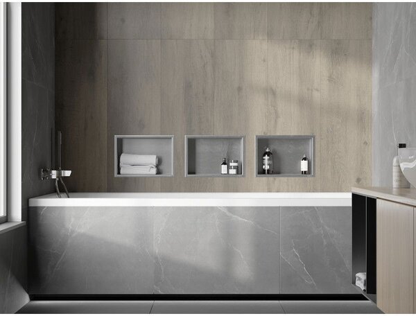 Mexen X-Wall-NR nástěnná polička bez lemu 30 x 20 cm, inox - 1911302010