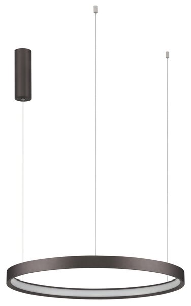 Hnědé kovové závěsné LED světlo Nova Luce Perrine 60 cm