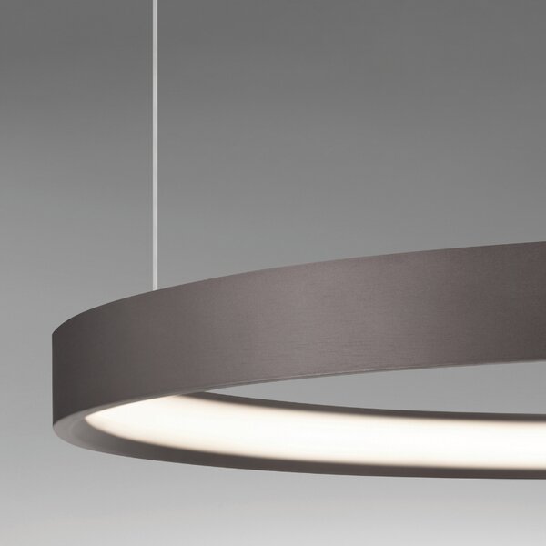Hnědé kovové závěsné LED světlo Nova Luce Perrine 60 cm