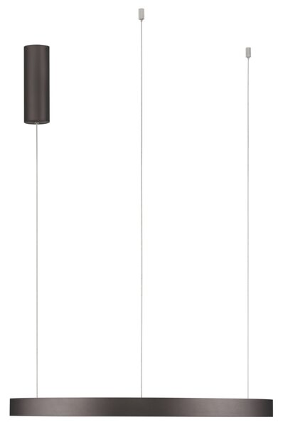 Hnědé kovové závěsné LED světlo Nova Luce Perrine 60 cm