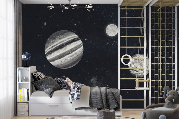 Fototapety Kosmický prostor s hvězdami a rostlinami, Fototapety space, w01799 : uwalls.cz