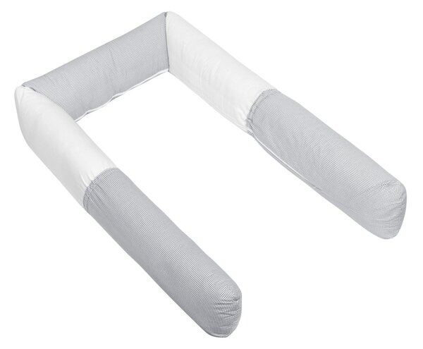 Bellatex Mantinel do dětské postýlky VÁLEC průměr 12x240 cm Kostička šedá, bílá