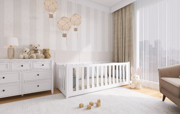 Dětská postel Viola - různé zábrany Velikost spací plochy: 160x80, Barva: bílá
