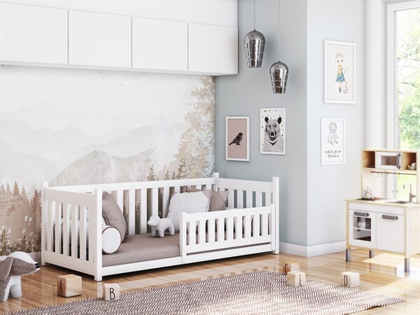 Dětská postel Viola - různé zábrany Velikost spací plochy: 160x80, Barva: bílá