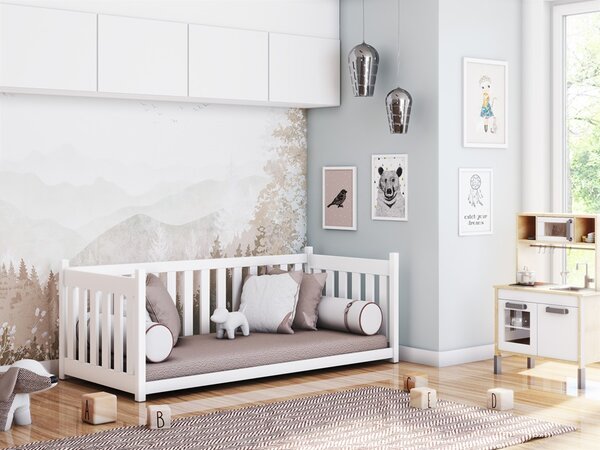 Dětská postel Viola - různé zábrany Velikost spací plochy: 160x80, Barva: bílá