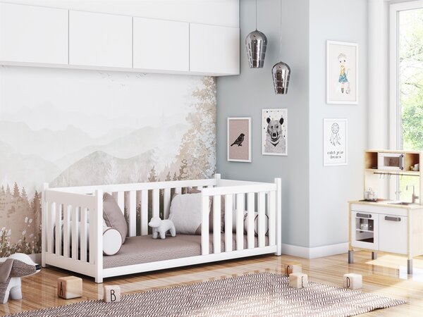 Dětská postel Viola - různé zábrany Velikost spací plochy: 160x80, Barva: bílá