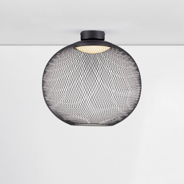 Nova Luce Černé kovové stropní LED světlo Kinetic 50 cm