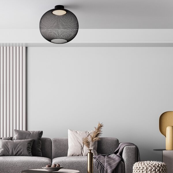 Nova Luce Černé kovové stropní LED světlo Kinetic 50 cm