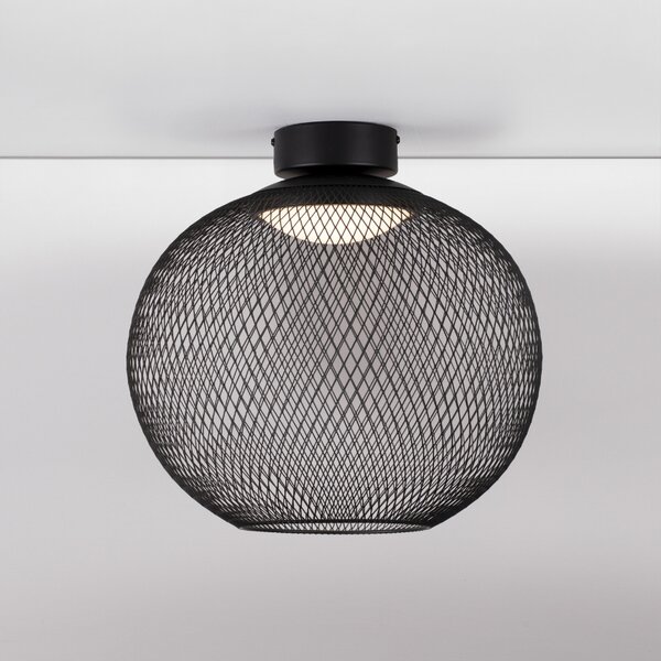 Nova Luce Černé kovové stropní LED světlo Kinetic 38 cm