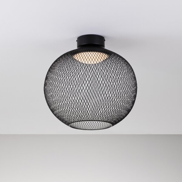 Nova Luce Černé kovové stropní LED světlo Kinetic 38 cm