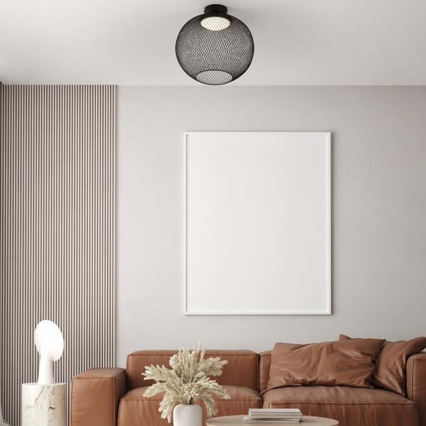 Nova Luce Černé kovové stropní LED světlo Kinetic 38 cm