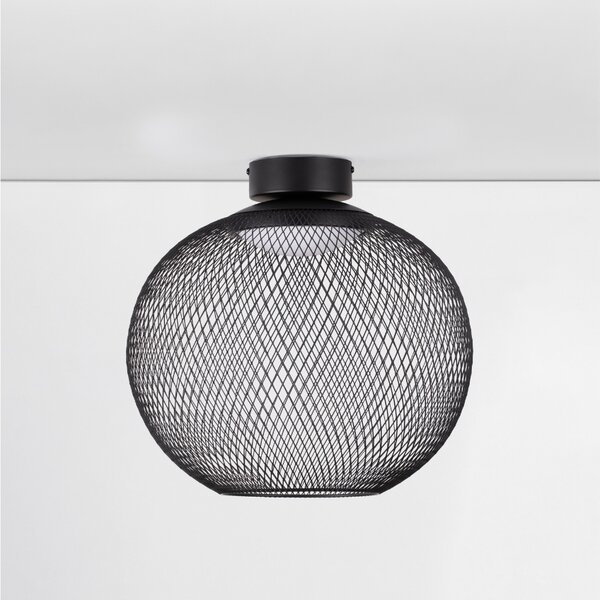 Nova Luce Černé kovové stropní LED světlo Kinetic 38 cm