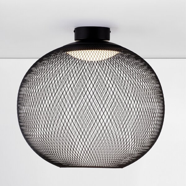Nova Luce Černé kovové stropní LED světlo Kinetic 50 cm