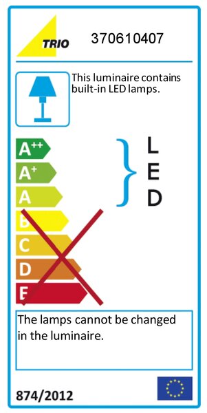 Trio Leuchten 370610407 OPIUM - Stahovací LED lustr stmívatelný vypínačem (Závěsný LED lustr, výškově nastavitelný, stmívatelný běžným nástěnným vypínačem)