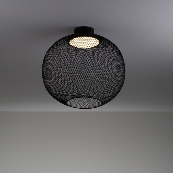 Nova Luce Černé kovové stropní LED světlo Kinetic 38 cm