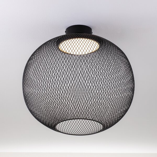 Nova Luce Černé kovové stropní LED světlo Kinetic 50 cm