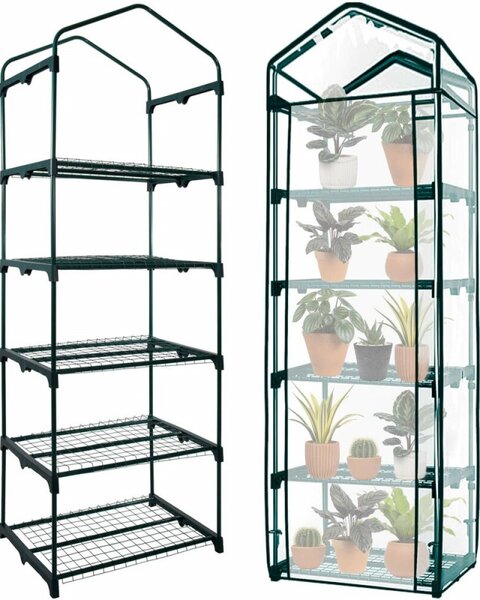 Zahradní foliovník 70x50x190 cm 5 polic SPRINGOS GT0007