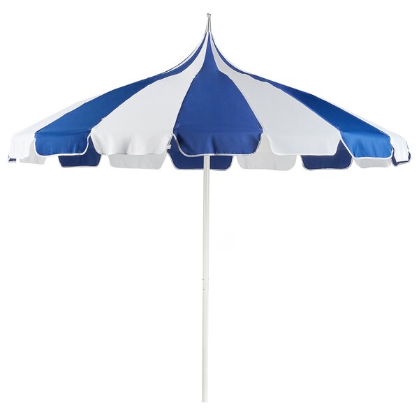 Slunečník 245 cm MINOA Bílá/Modrá