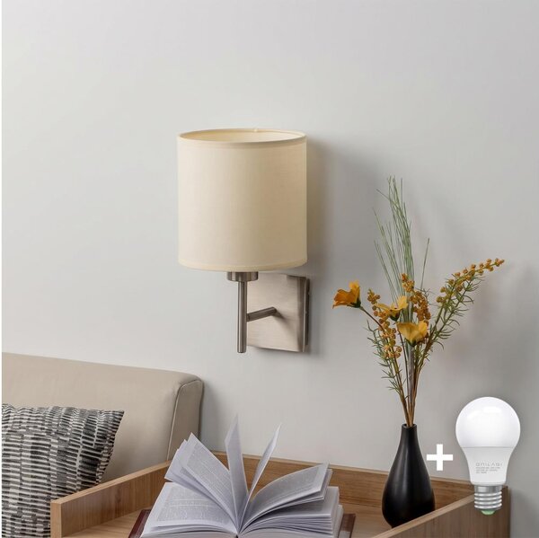 BRILAGI - LED Nástěnné svítidlo NUBILA 1xE27/60W/230V matný chrom/krémová