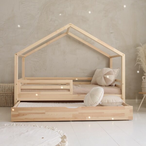 Domečková postel Housebed Fello Velikost spací plochy: 120x60, Barva: přírodní dřevo