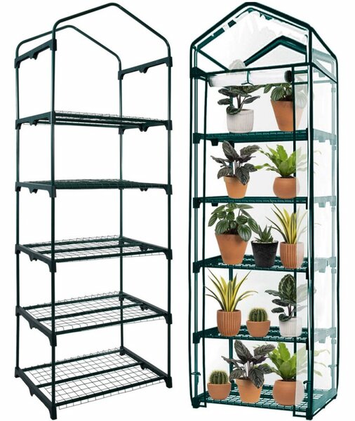 Zahradní foliovník 70x50x190 cm 5 polic SPRINGOS GT0007