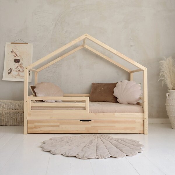 Domečková postel Housebed Fello Velikost spací plochy: 120x60, Barva: přírodní dřevo