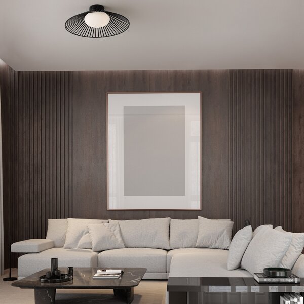Nova Luce Černé stropní LED světlo Brume 50 cm