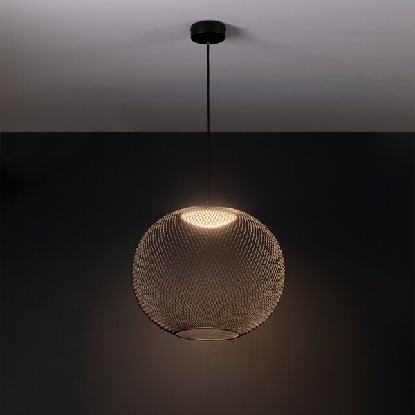 Černé závěsné LED světlo Nova Luce Kinetic 46 cm