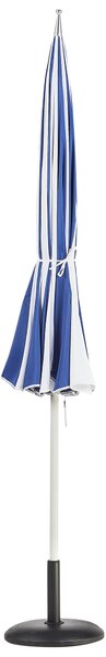 Slunečník 245 cm MINOA Bílá/Modrá