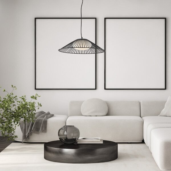 Černé závěsné LED světlo Nova Luce Brume 61 cm