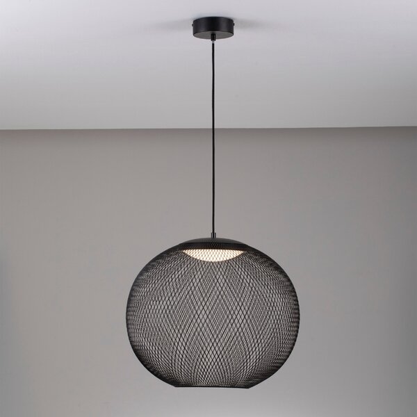 Černé závěsné LED světlo Nova Luce Kinetic 46 cm