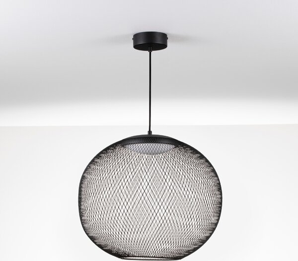 Černé závěsné LED světlo Nova Luce Kinetic 46 cm
