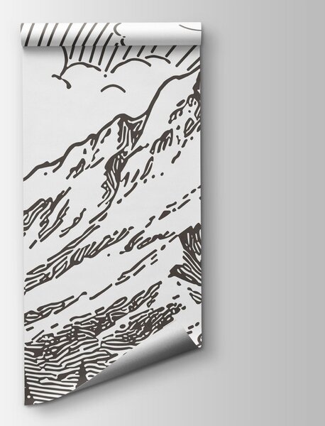 Fototapeta Krajina se stromy a horami, Přírodní fototapety, Populární fototapety, t00788 - Tapeko.co.cz