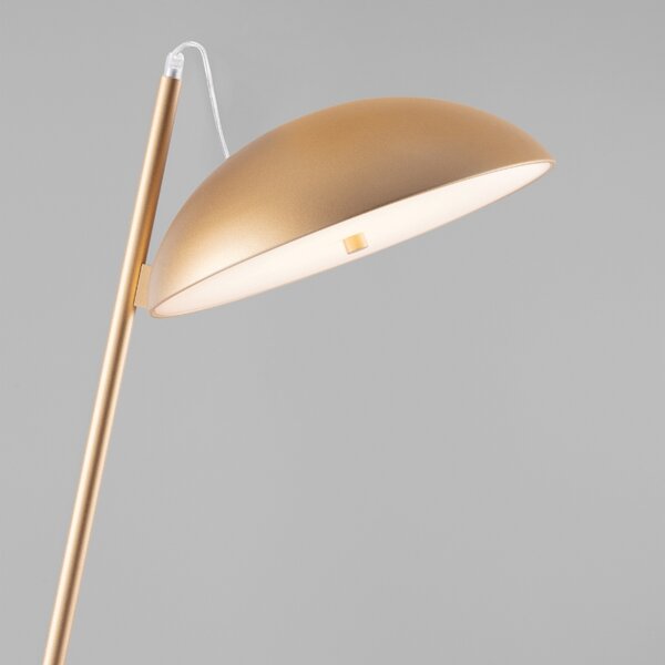 Zlatá kovová stojací LED lampa Nova Luce Flute 153 cm
