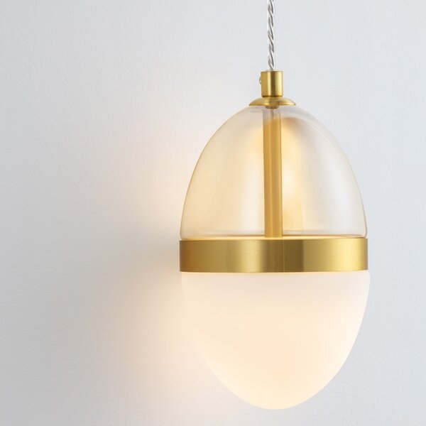 Bílo-zlaté skleněné nástěnné LED světlo Nova Luce Egna