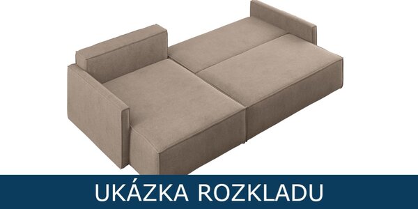 Rohová rozkládací sedací souprava Karlos - Černá