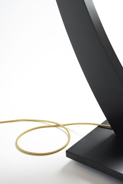 Zava 1962 Big, oblouková stojací lampa s výškou 250cm, černá/zlatá 1x150W E27