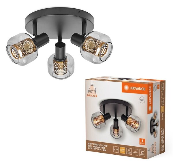 Kruhové stropní svítidlo 3 x E14 8.4W FIREFLY, teplá bílá