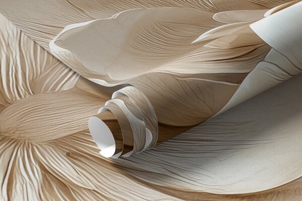 Fototapety 3D květinové umění s půvabnými tulipány v béžové barvě, Fototapety 3D, Fototapety 3d květiny, w01851 : uwalls.cz