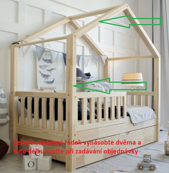 Baldachýn do domečkové postele - mušelínový růžový Velikos: 320 cm