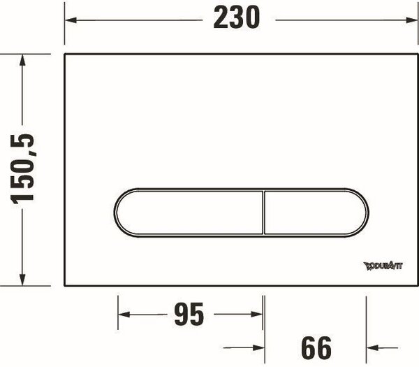 Duravit DuraSystem splachovací tlačítko pro WC bílá WD5009011000