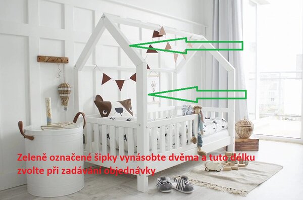 Baldachýn k domečkové posteli - tylový Velikost: 280 cm