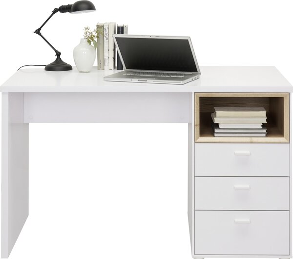 PSACÍ STŮL, bílá, barvy dubu, 120/70/74 cm Hom`in - Dětské pokoje sestavy