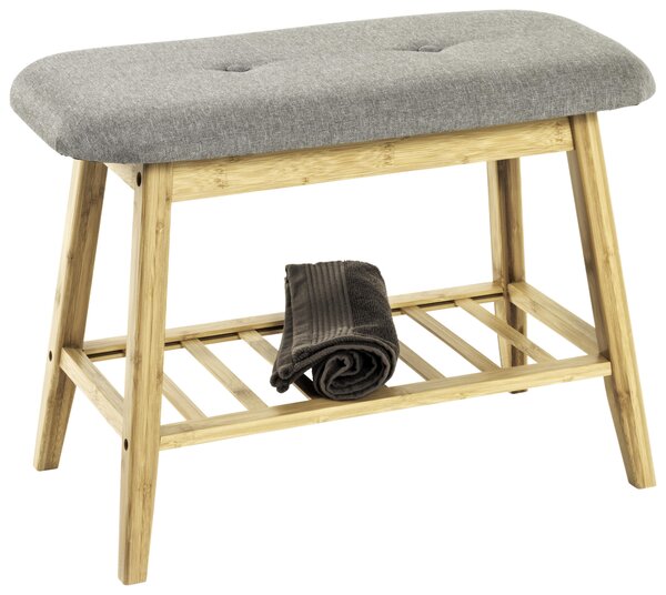 LAVICE S BOTNÍKEM, šedá, přírodní barvy, 60/44/30 cm Xora - Regály na boty