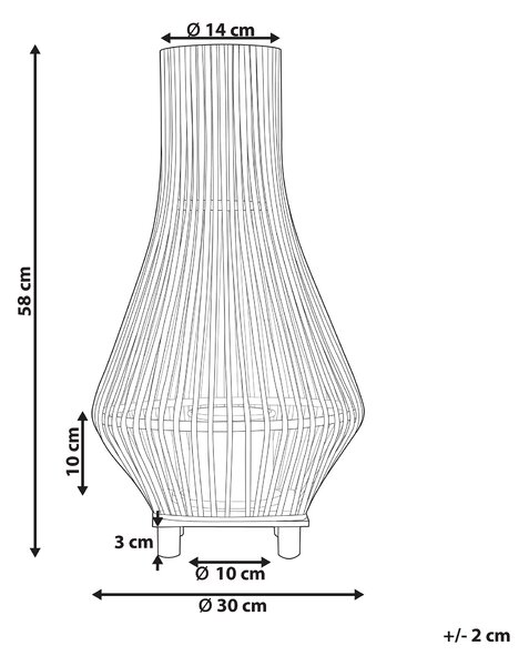 Lucerna LEYTE Vrba 58 cm Světle hnědá