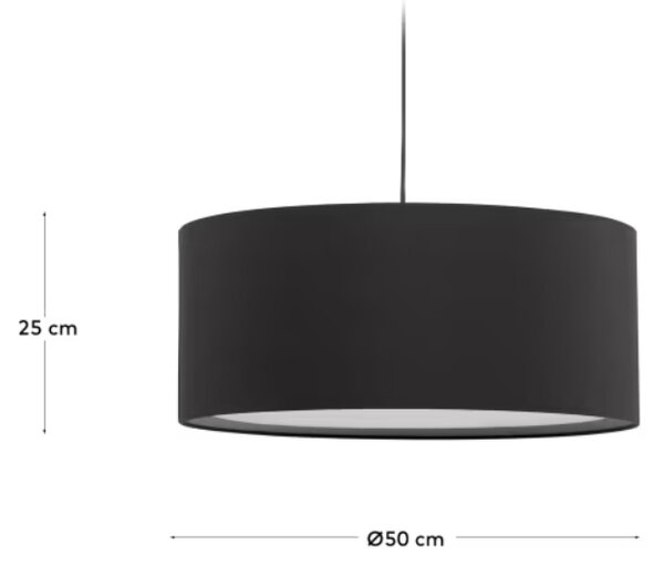 Černé stínidlo Kave Home Santana 50 cm