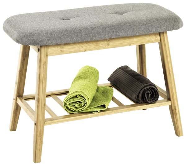 LAVICE S BOTNÍKEM, šedá, přírodní barvy, 60/44/30 cm Xora - Regály na boty