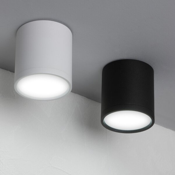 Bílé kovové stropní LED světlo Nova Luce Garf 7 cm