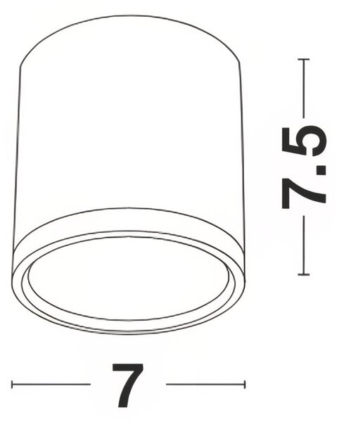 Bílé kovové stropní LED světlo Nova Luce Garf 7 cm