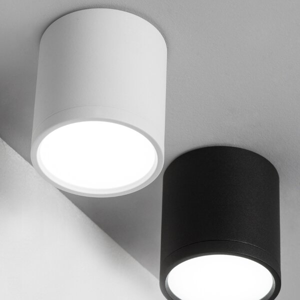 Bílé kovové stropní LED světlo Nova Luce Garf 7 cm